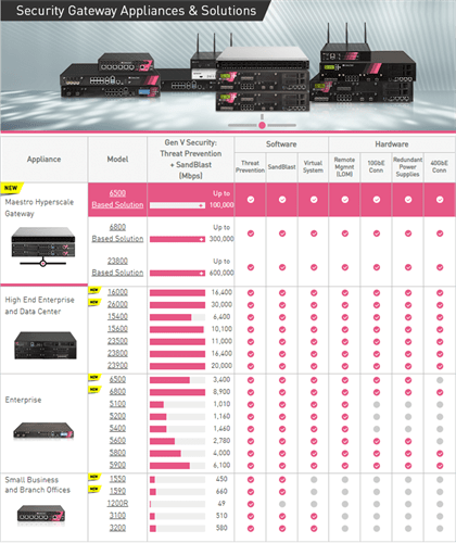 SECURITY GATEWAY APPLIANCES